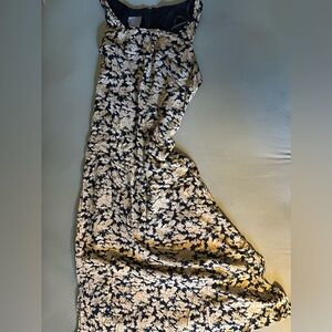 Vintage 90s maxi dress small black and yellow floral